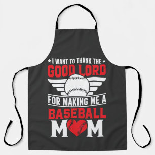 Baseball Mom Sports Parent Game Day Mother Apron