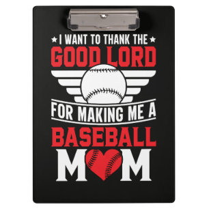Baseball Mom Sports Parent Game Day Mother Clipboard