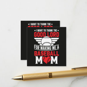 Baseball Mom Sports Parent Game Day Mother Enclosure Card