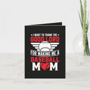 Baseball Mom Sports Parent Game Day Mother Holiday Card