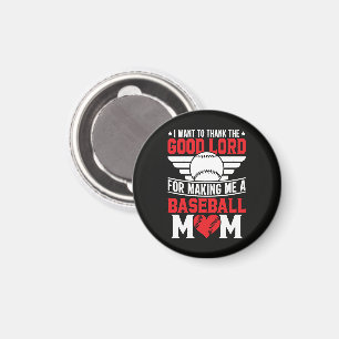 Baseball Mom Sports Parent Game Day Mother Magnet