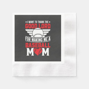 Baseball Mom Sports Parent Game Day Mother Napkin