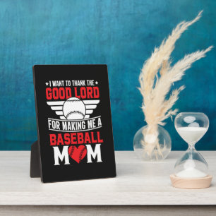 Baseball Mom Sports Parent Game Day Mother Plaque