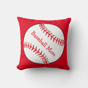 Baseball Mom Square Throw Pillow