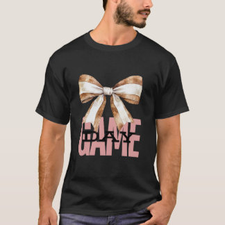 Baseball Mom Tee Sports Mama Coquette Bow Gameday 
