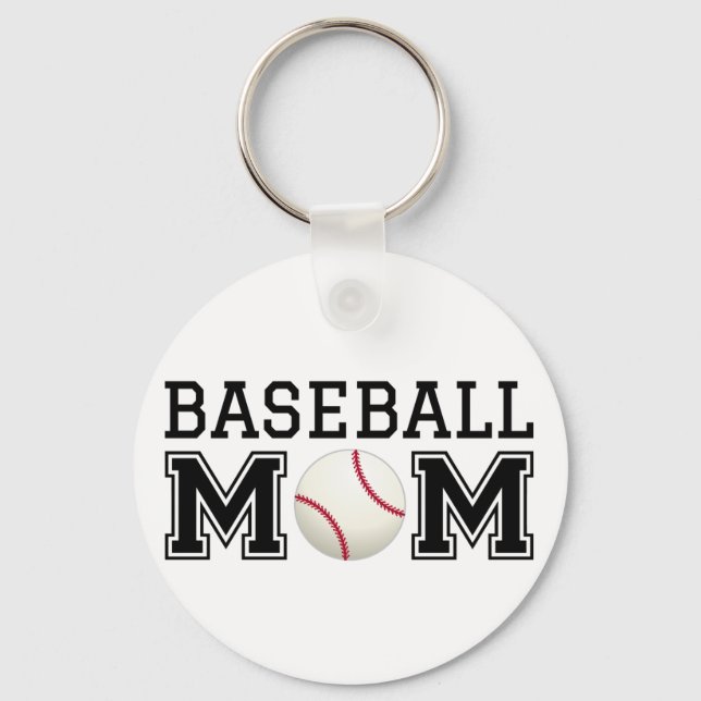 Baseball mom, text design for t-shirt, shirt keychain (Front)