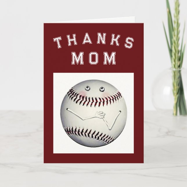 Baseball Mom Thank You Card (Front)