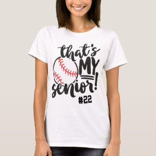 Baseball Mom That's My Senior Jersey Number Name T-Shirt