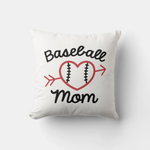 Baseball Mom Throw Pillow