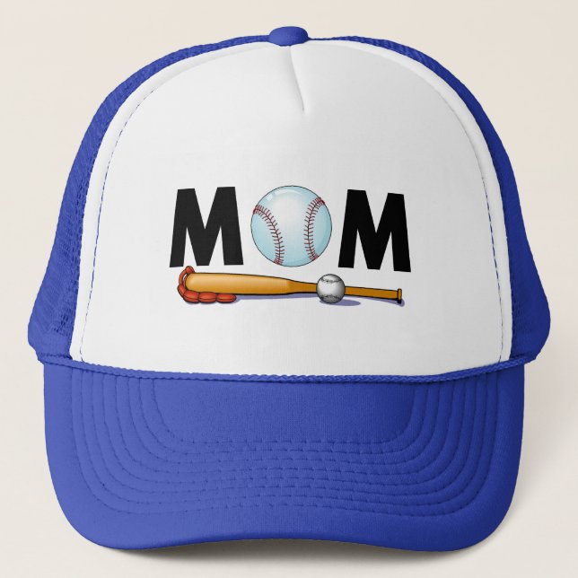 Baseball Mom Trucker Hat (Front)