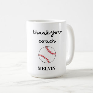 Baseball Mug for Sports Coach, Thank You Gift 
