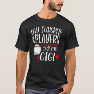 Baseball My Favourite Player Calls Me Gigi Heart M T-Shirt