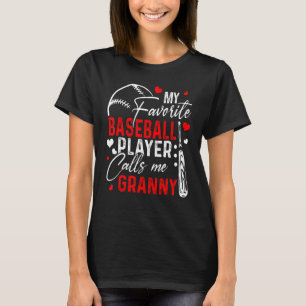 Baseball My Favourite Player Calls Me Granny Heart T-Shirt
