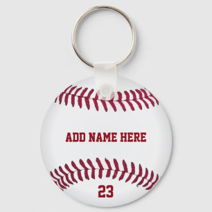 Baseball Name Number Customized Keychain
