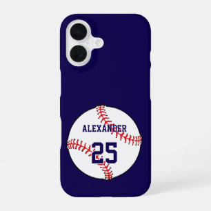 Baseball   Name & Number iPhone 16 Case