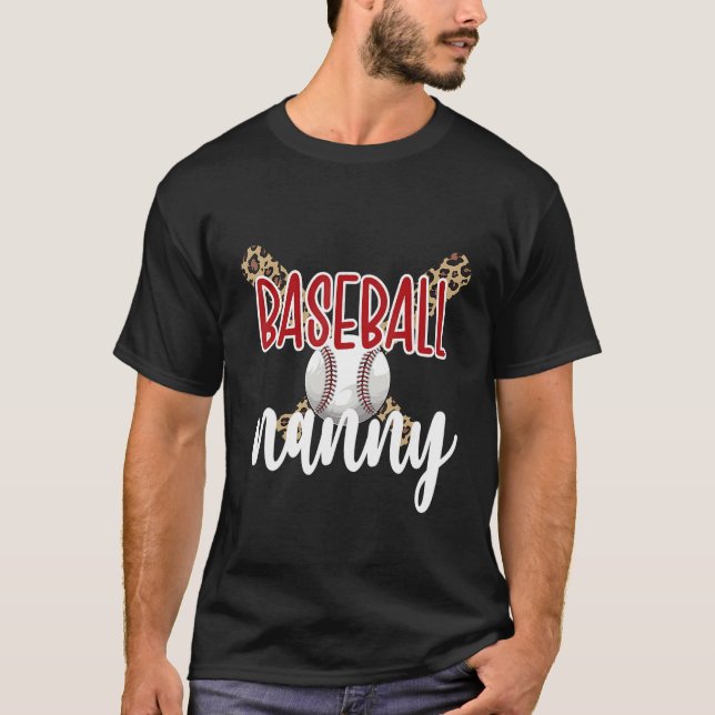 Baseball Nanny Grandma Baseball Player Nanny T-Shirt (Front)