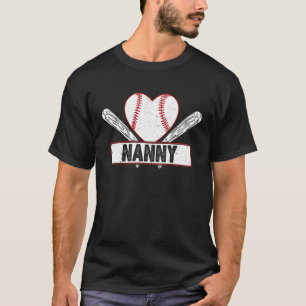 Baseball Nanny Matching Family Softball Baseball T-Shirt