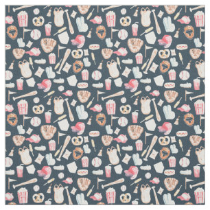 Baseball Navy Texture Fabric