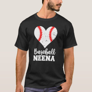 Baseball Neena Baseball Heart Grandma Neena T-Shirt