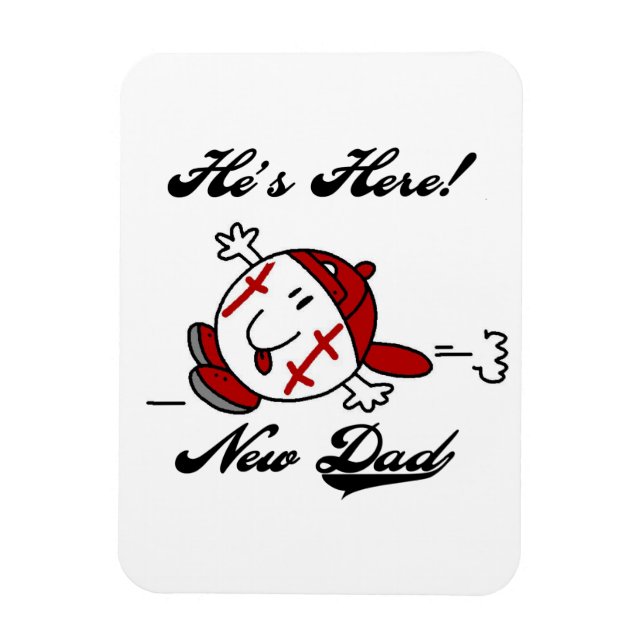 Baseball New Dad T-shirts and Gifts Magnet (Vertical)