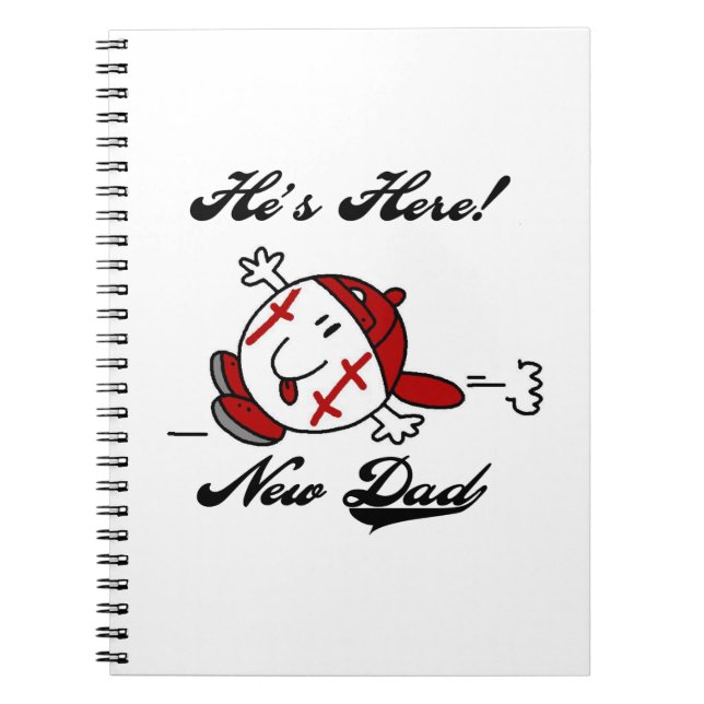 Baseball New Dad T-shirts and Gifts Notebook (Front)