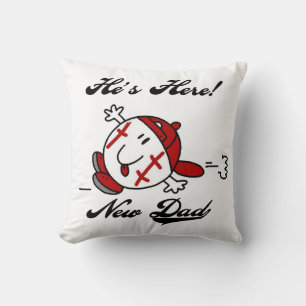 Baseball New Dad T-shirts and Gifts Throw Pillow