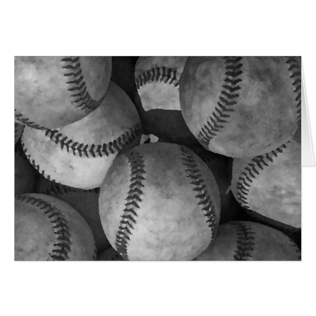 Baseball noir et blanc (Devant horizontal)
