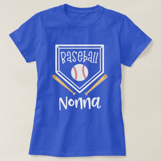 Baseball Nonna Womens Grandma Baseball game gift T-Shirt (Design Front)