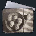 Baseball Nostalgia - Baseballs Laptop Sleeve<br><div class="desc">"Baseball Nostalgia II" by Judy B. Messer. Features a sepia-like photograph of multiple baseballs.</div>