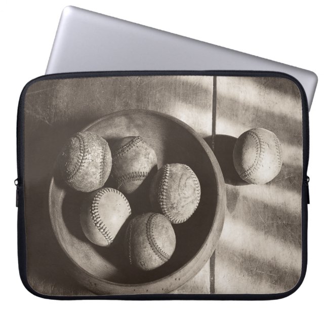 Baseball Nostalgia - Baseballs Laptop Sleeve (Front)