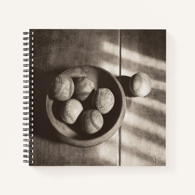 Baseball Nostalgia - Baseballs Notebook (Front)