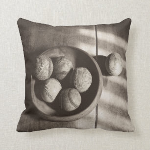 Baseball Nostalgia - Baseballs Throw Pillow