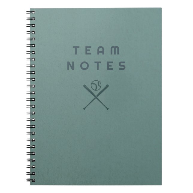 Baseball Notes- for Coaches, Players & Fans Notebook (Front)