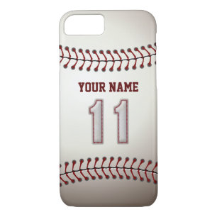 Baseball Number 11 with Your Name - Modern Sporty Case-Mate iPhone Case
