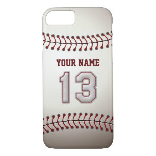 Baseball Number 13 with Your Name - Modern Sporty Case-Mate iPhone Case