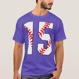 Baseball Number 15 15 Baseball Jersey Favourite P T-Shirt