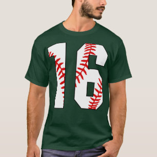 Baseball Number 16 16 Baseball Jersey Favourite P T-Shirt