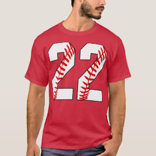 Baseball Number 22 22 Baseball Jersey Favorite Pl T-Shirt
