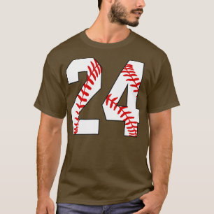 Baseball Number 24 24 Baseball  Jersey Favourite P T-Shirt