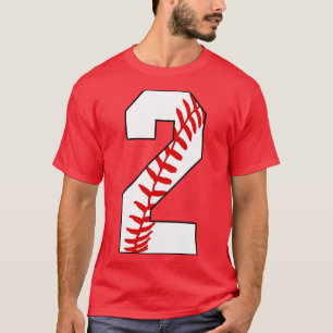 Baseball Number 2 2 Baseball Jersey Favourite Pla T-Shirt