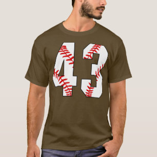 Baseball Number 43 43 Baseball Jersey Favourite P T-Shirt
