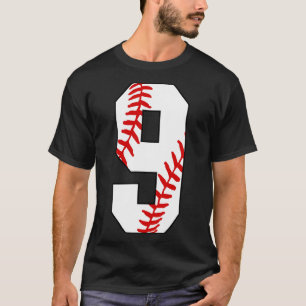 Baseball Number 9 9 Baseball Jersey Favourite Pla T-Shirt