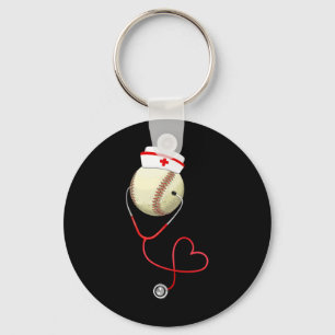 Baseball Nursing Funny For Nurse's Day Sports Medi Keychain