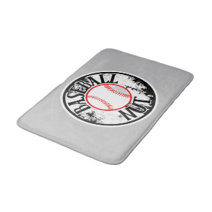 Baseball nut  bath mat