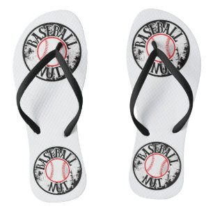 Baseball nut flip flops