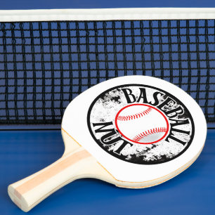 Baseball nut ping pong paddle