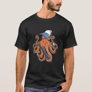 Baseball Octopus Silhouette octopus vintage T-Shirt