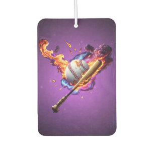 Baseball on Fire. Air Freshener