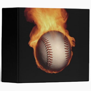 Baseball On Fire Avery Binder