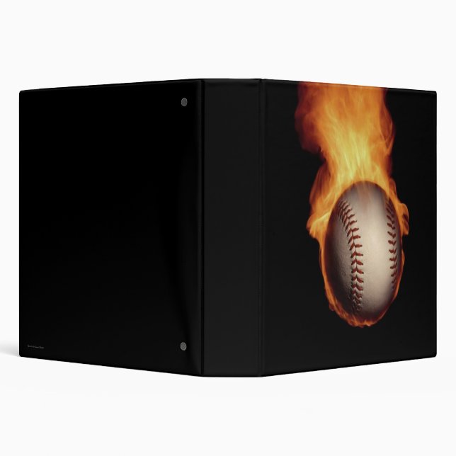 Baseball On Fire Avery Binder (Background)